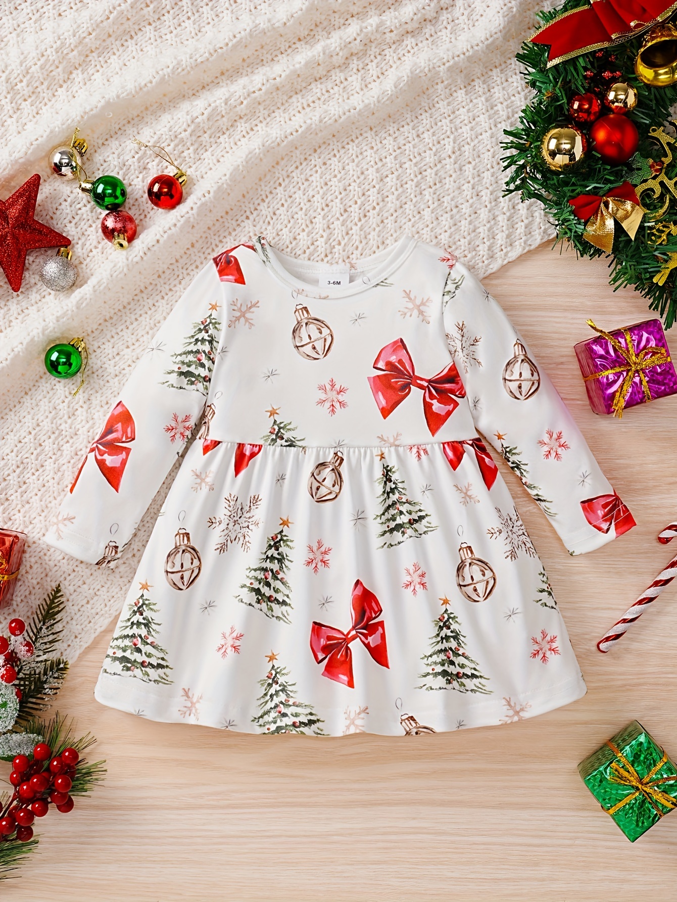 girls casual bow snowflake print Temu South Africa