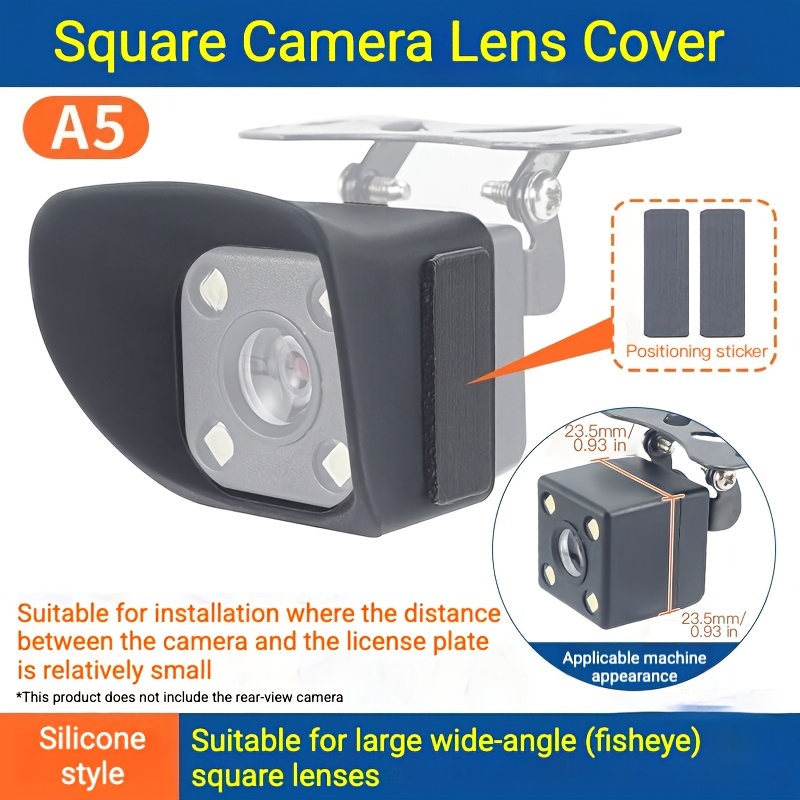 E-shop Weiche Silikon-Sonnenschutzabdeckung für Dashcam-Rückfahrkamera-Objektiv, Regen- Schneeschutzabdeckung, Regenschutz, Sonnenblende,