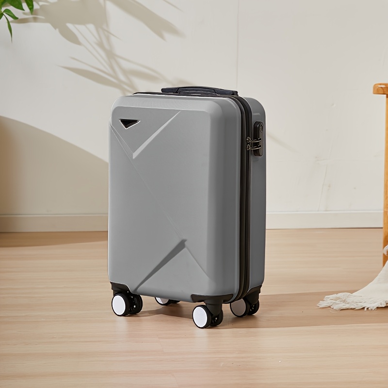 TEMU Fashionable Irregular Personalized 20-inch Travel Suitcase For Business Trips, Featuring A Telescopic Handle, Universal Wheels, And A Password