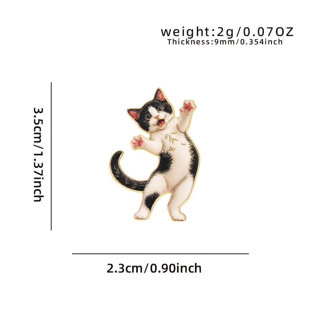 TEMU 1 pièce Broche Chat SOLEVDO - Accessoire de Revers et Col Réaliste Chat Siamois/Smoking/Tigré/ à Poil Court/Calico, Convient pour Vestes, Sacs à
