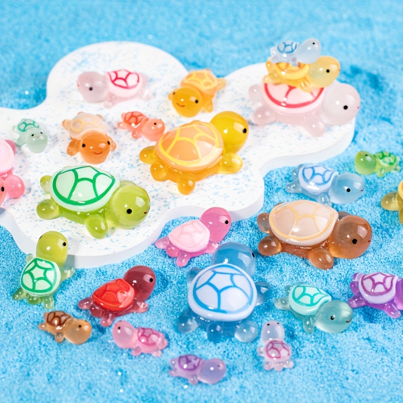 

10 Turtle Ornaments, 1 Sea , 9 Little - Cute Abs Resin Decorations With Unique Diy And Party Gifts