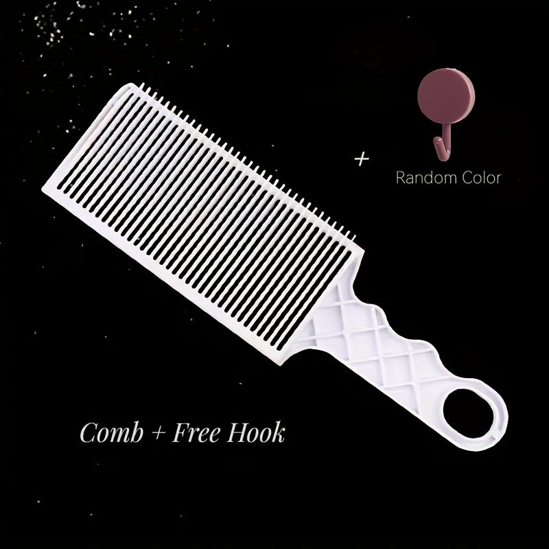 Image of 2pcs, Haircutting Auxiliary Comb + Macaron Hook / No Professional Haircutting Skills Required. Simply Hold And With Clipper To Of For An Effortlessly Neat Hairstyle