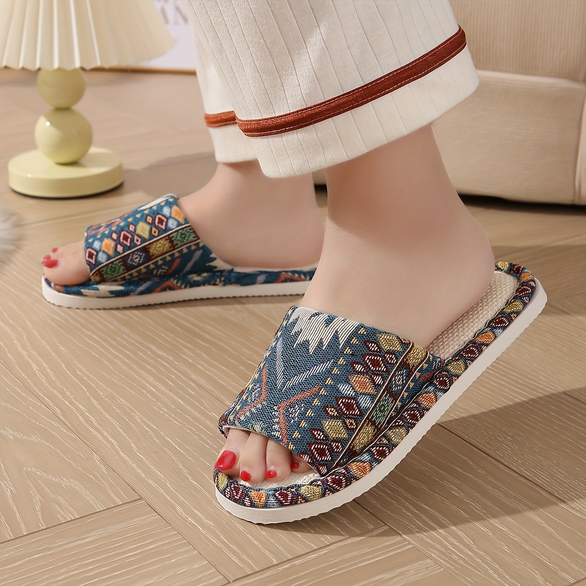 New Casual Open-Toe Slippers. Indoor/Outdoor Non-Slip Open-Toe Slippers, Women Shoes