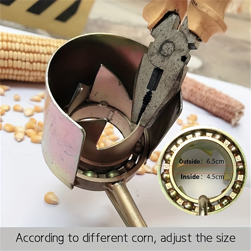 stainless steel corn stripper easy hand crank cob peeler thresher perfect for bbqs outdoor cooking details 0