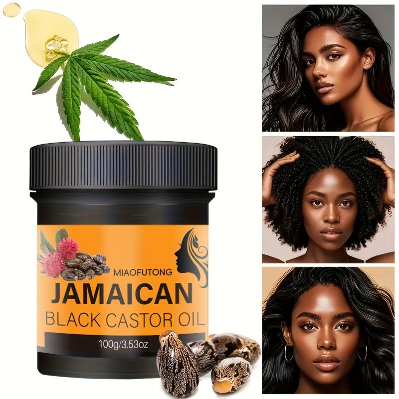TEMU 100g Jamaica Black Castor Oil Hair Care Lotion - Pure Cold Pressed, Deep Moisturizing, Smooth And Shiny, Curly Hair Care, Preventing Drying/splitting/knotting, Hair Lotion, Gift