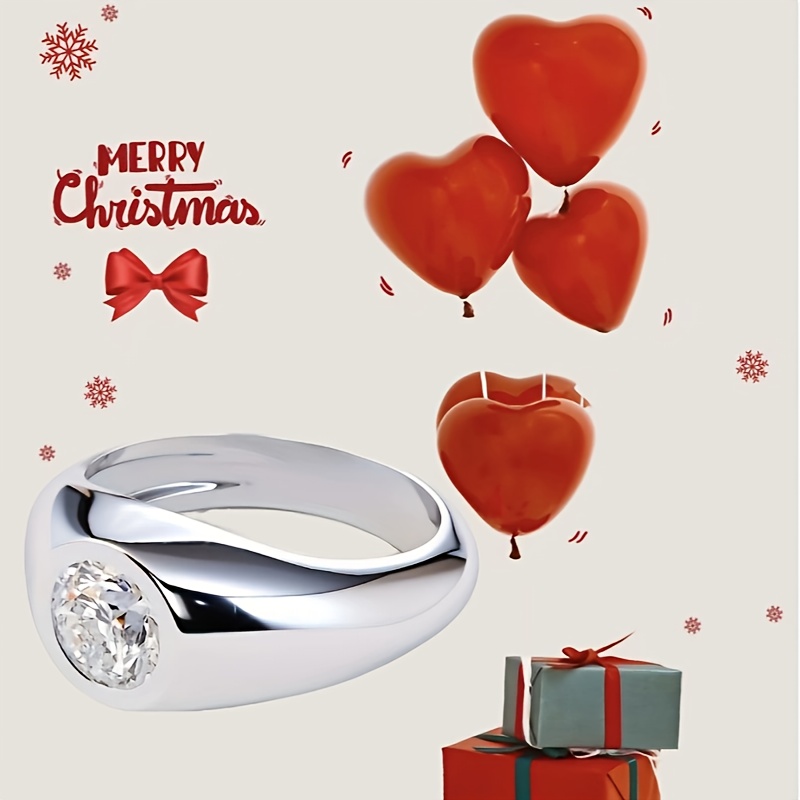 Image of 1 S925 925 Silvery 3-carat Moissanite Ring - Luxury Birthday Party, Anniversary And Special Occasion Gifts - Ideal For Men And Women, Perfect For Formal Settings