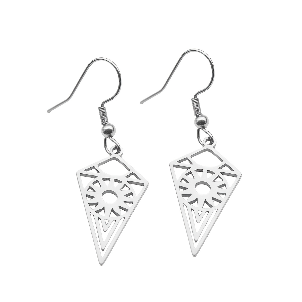 Women's Boho Chic Geometric Sunburst Tribal Dangle Earrings