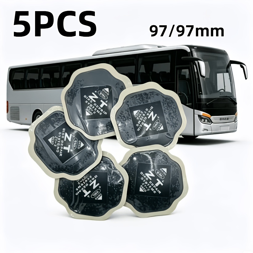 TEMU 97 X 97mm Heavy-duty Vacuum Tire Repair Patches, Rubber Suitable For Car Truck Van Suv Motorcycle Tubeless Tires' Radial Cold Repair Puncture