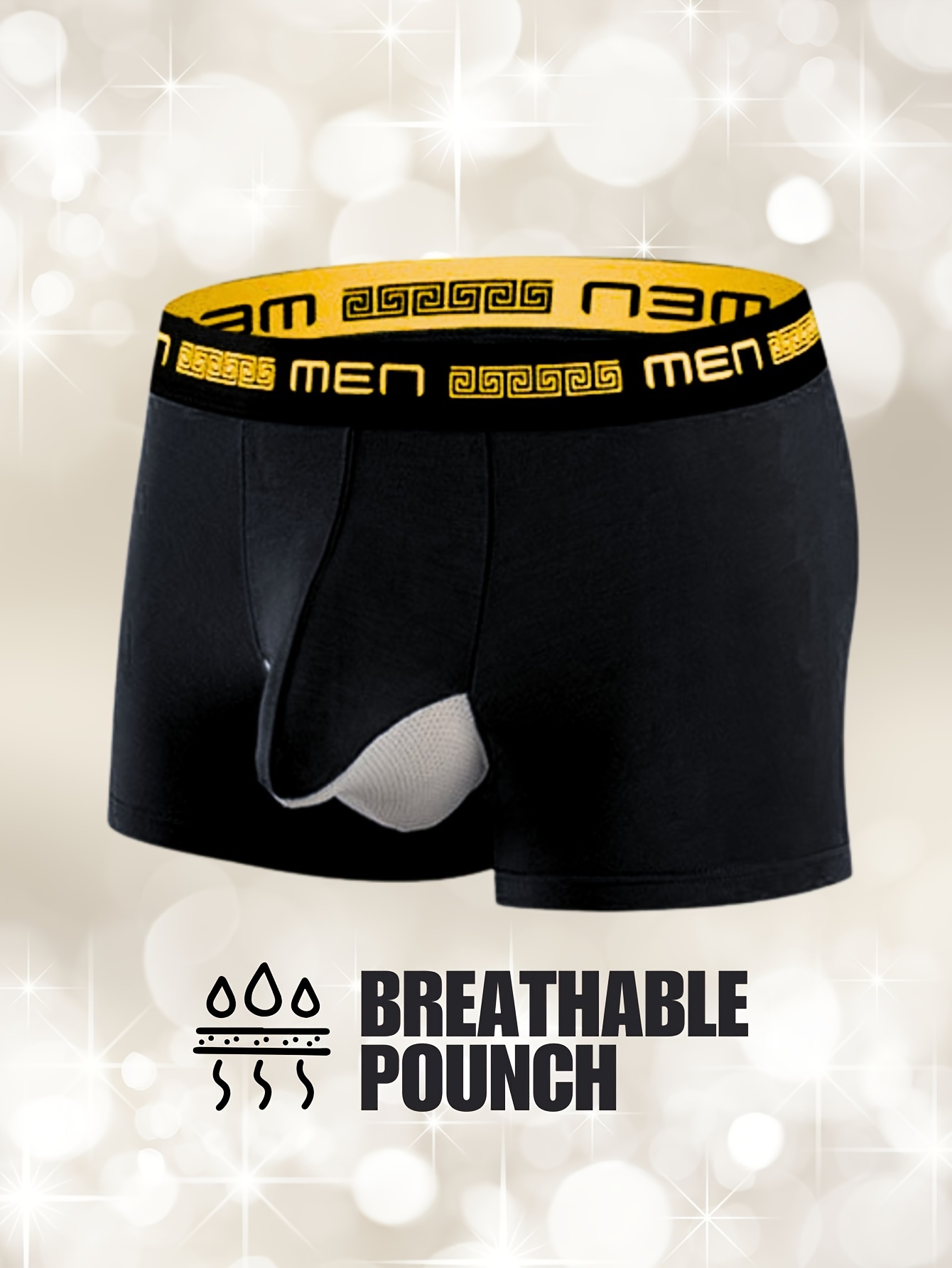 Men's Sexy Breathable Underwear Large Scrotal Pouch Boxer - Temu Canada