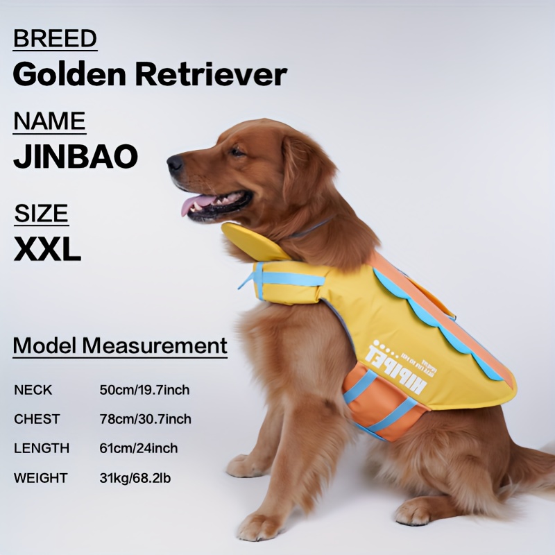 Golden Retriever Large Dog Life Vest NEWEEN Dog Life Jacket