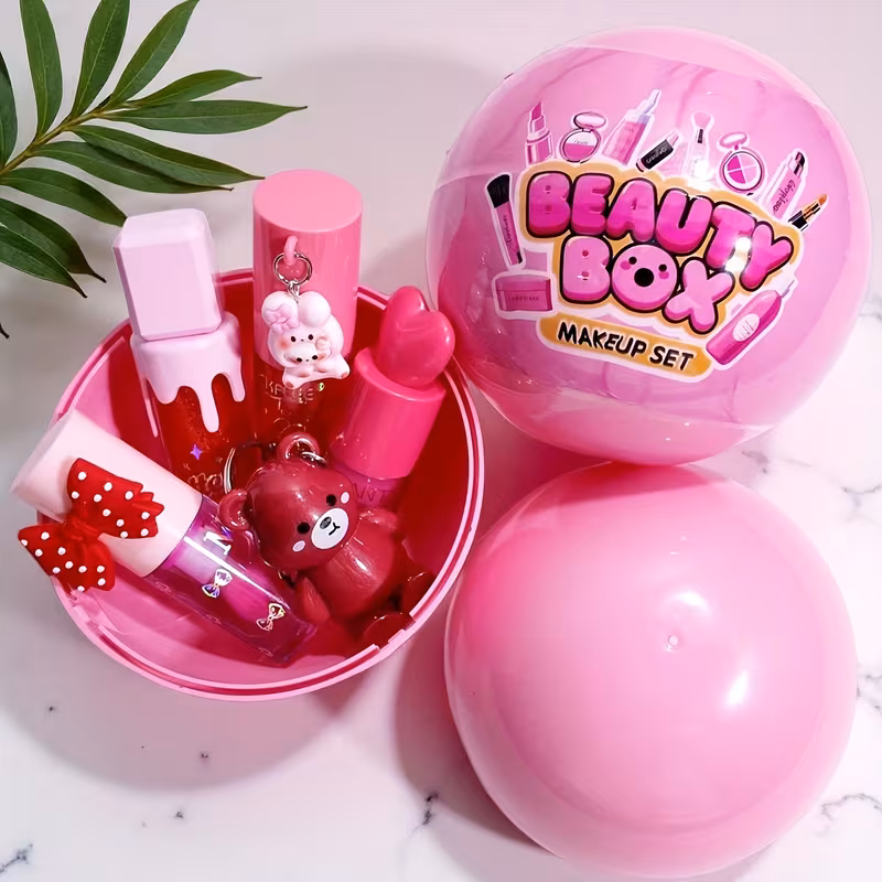 pink sphere multi style lip makeup set 5pcs kit cute bunny tinted lip oil 3d bear matte lip glaze heart shaped head cream moisturizing lip base cream bottle pearlescent shimmer lip gloss beautiful christmas gift birthday gift 5 lip se Product details 3