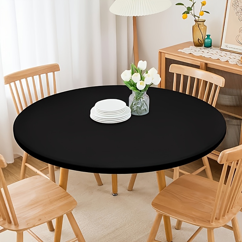 TEMU Halloween & Christmas Stretchable Round Tablecloth â Machine Washble,wedding Decorations,summer Decoration,garden Decor For Outside,outdoor