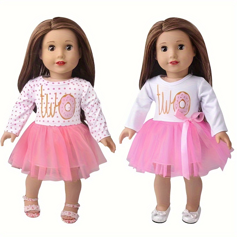 

Sweet Donut Dress For 18 In Doll, Cute Colorful Tulle Skirt, Excluding Shoes, Doll