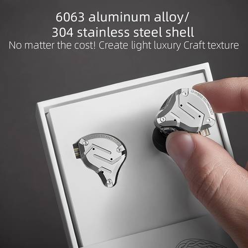 item picture kz in ear monitor earphone 4ba 1dd metal earbuds hifi headphones iem with detachable