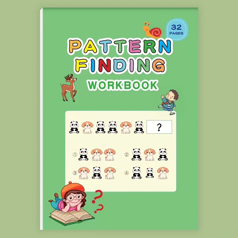32 Pages Training Book For Patterns , Preschool Thinking And Recognition Activity Book