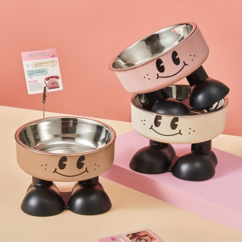 elevated stainless steel pet bowl anti tip non slip high   food and water dish for kittens and puppies Product details 1