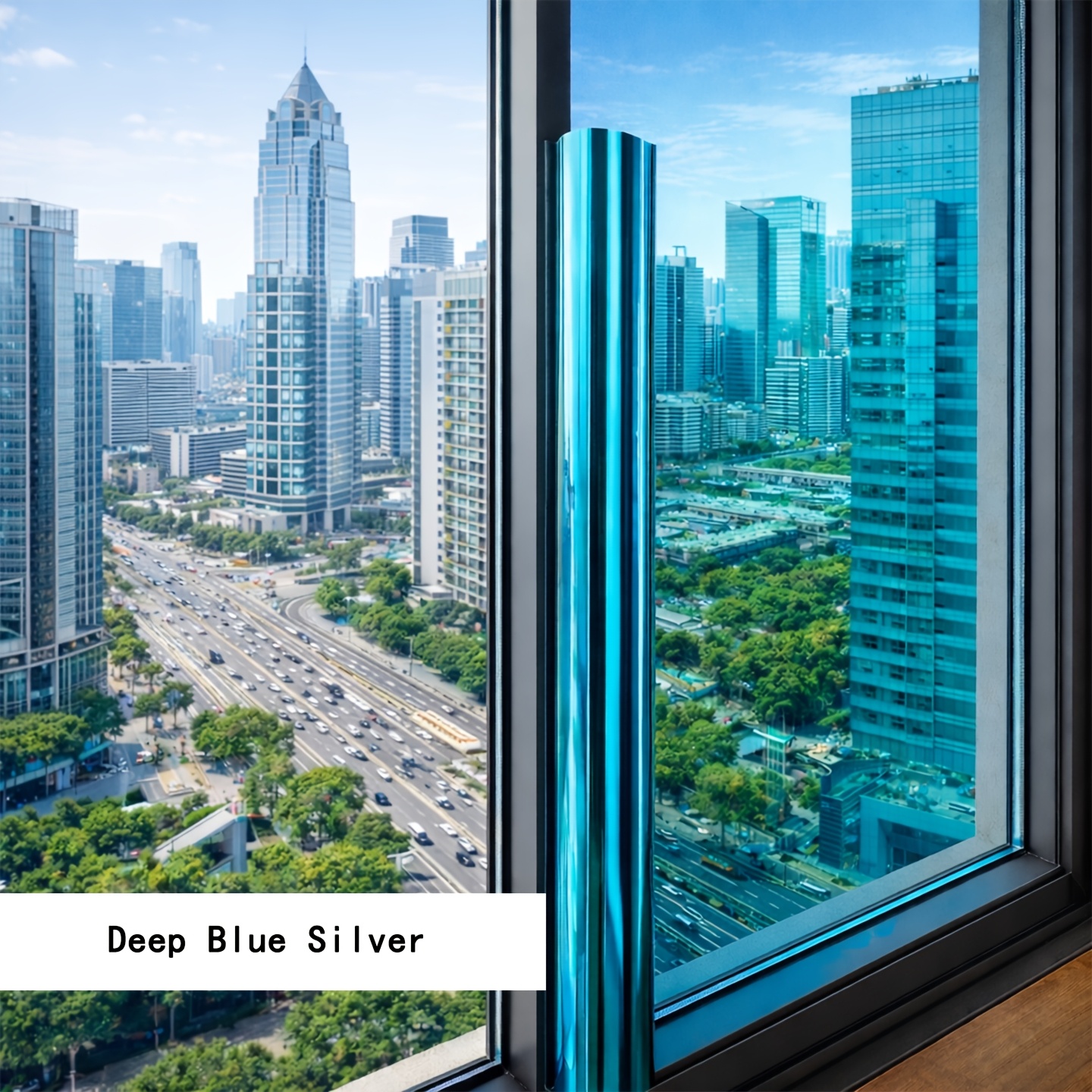 Image of No Glue Static Cling Window Heat Insulation Film Sun Blocking Cooling Privacy Glass Sticker For Living Room Bedroom Balcony Office