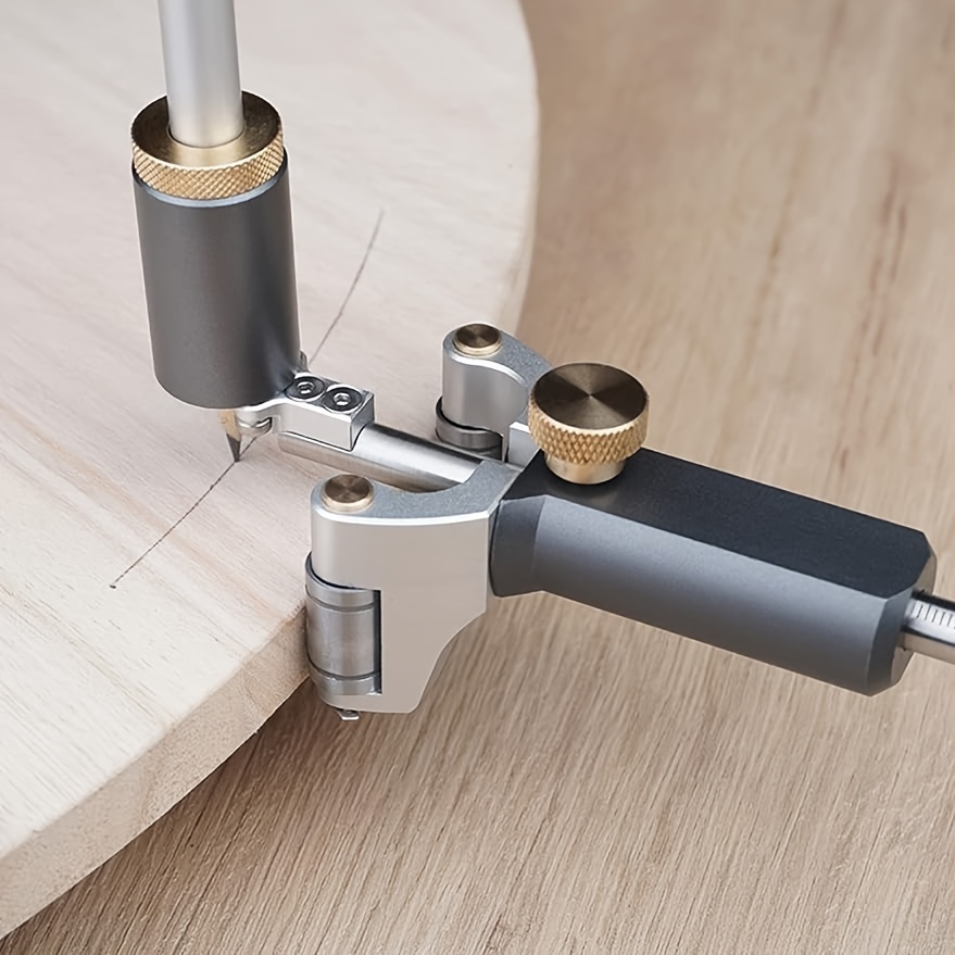 Versatile Woodworking Scriber Tool - Line & Arc Marking Ruler With Precision Gauge, Ergonomic Aluminum Alloy, Compatible With Multiple Materials, Woodworking Tools
