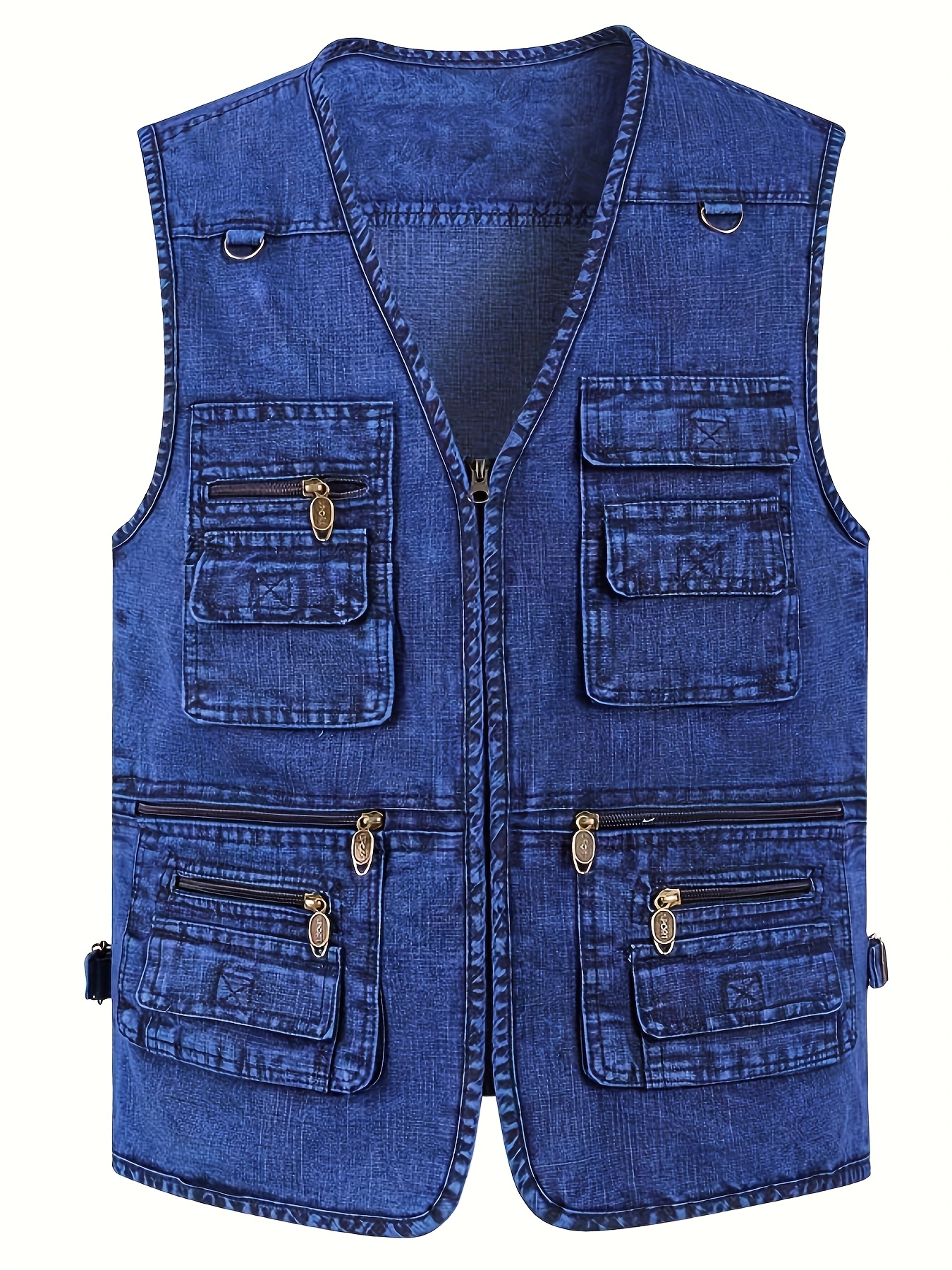 Gilet de pêche en jeans Kebello - Bleu - - 19.00