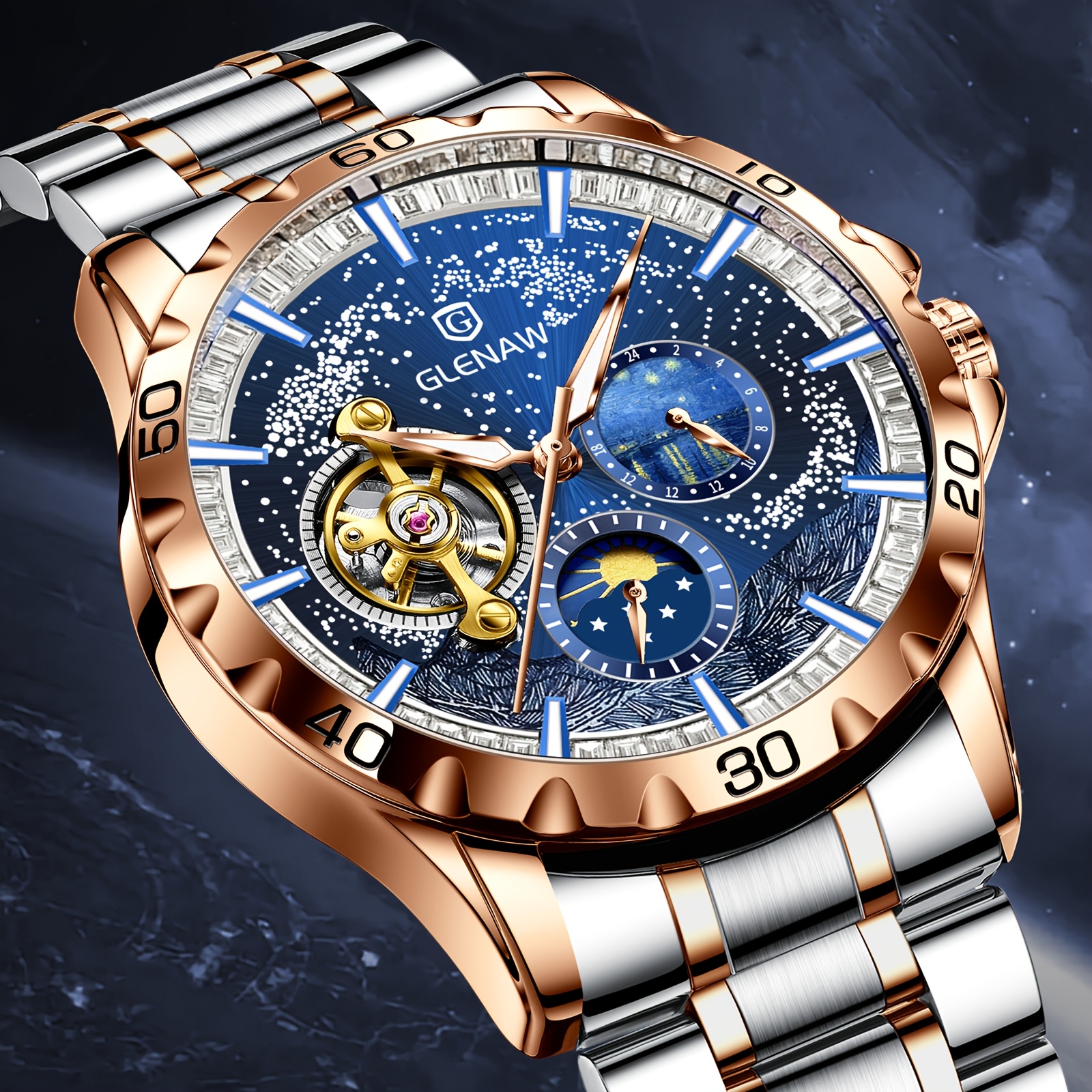 heren automatisch mechanisch horloge met Temu Netherlands