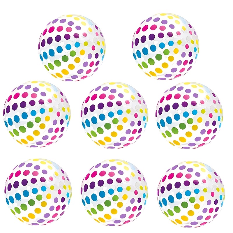 2pcs Polka Dot Pattern Inflatable Pvc Beach Balls, Perfect Gift For Pool Parties And !
