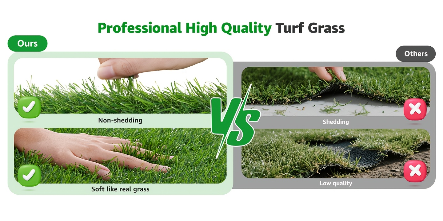 3.3*13.1ft Artificial Grass Turf Reusable Dog Pee Pads Potty Training with Drainage Holes Fake Grass Patch Turf for Dogs Pets Lawn Balcony 39.37*157.48inch/100x400cm