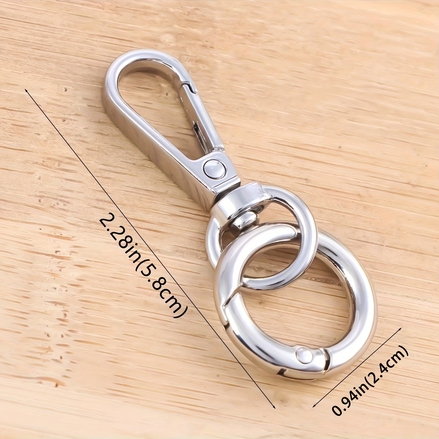 2pcs Double Opening Swivel Snap Hook with Spring O Rings