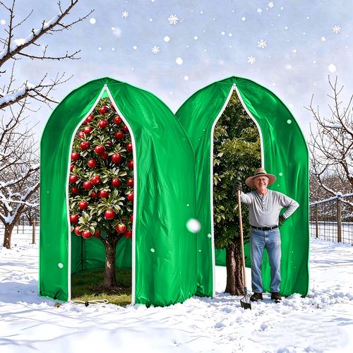 item picture two pack large plant frost protection covers full coverage extra wide winter plant protection blanket developed for larger trees fruit trees and large shrubs in courtyards the thickened frost resistant fabric with the wide