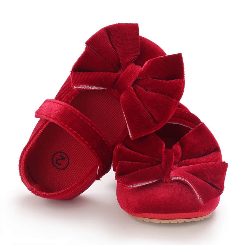 TEMU Baby New Non Slip Walking Shoes Fashion Bow French Princess Shoes Black Multifunctional Flat Newborn Shoes