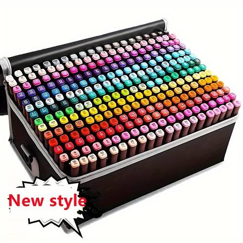 120 80 60 24pcs double ended art drawing pen with marking base and cloth bag hand drawn design set professional art supplies stationery gift