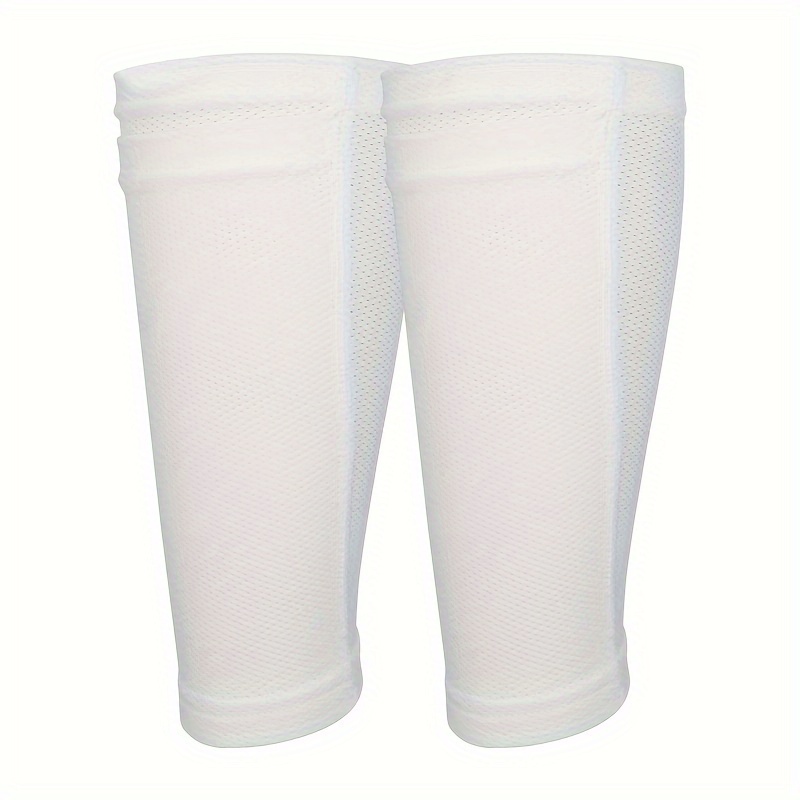 1pair Soccer Leg Pad Covers with Pocket, Breathable Soft Double Layers Gear for Sports