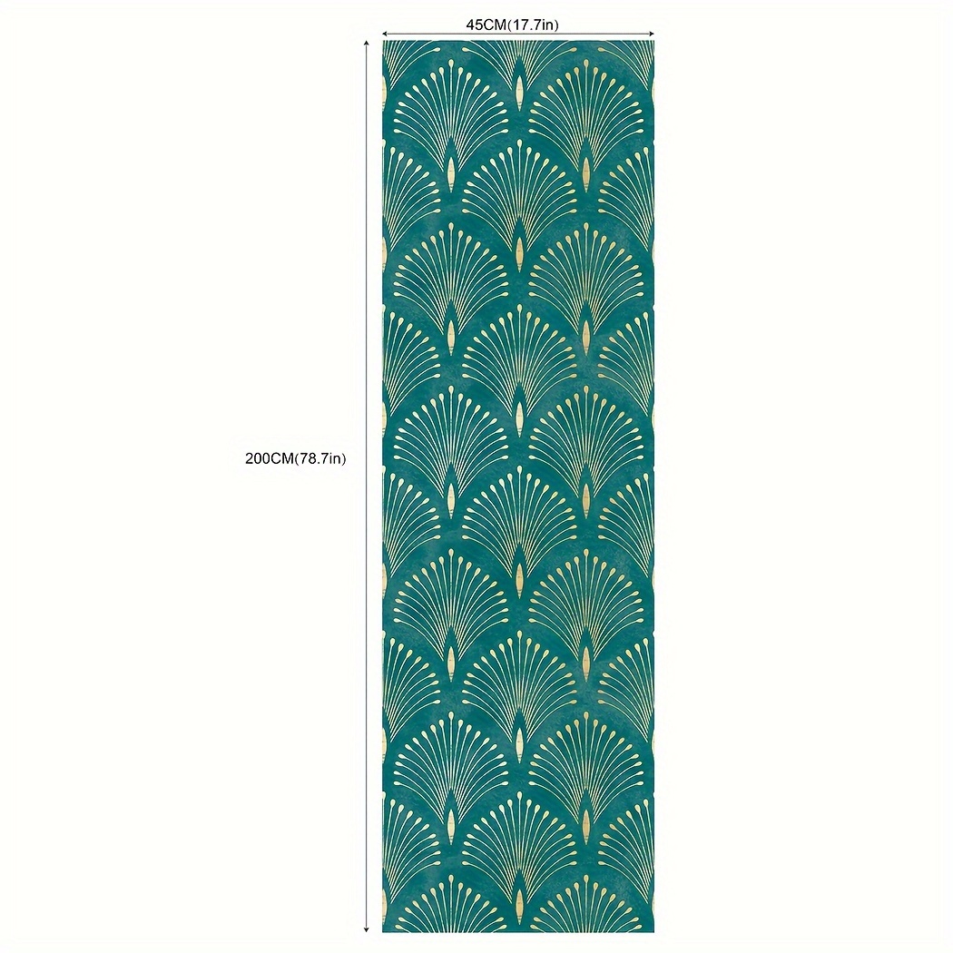 Image of Green Peel And Stick Wallpaper, Not Golden, Waterproof Renovation Wall Sticker, Removable Beautiful Mural, Home Decor, Wall Art, Wall Decor, 17.7in X 6.5ft X 1pc