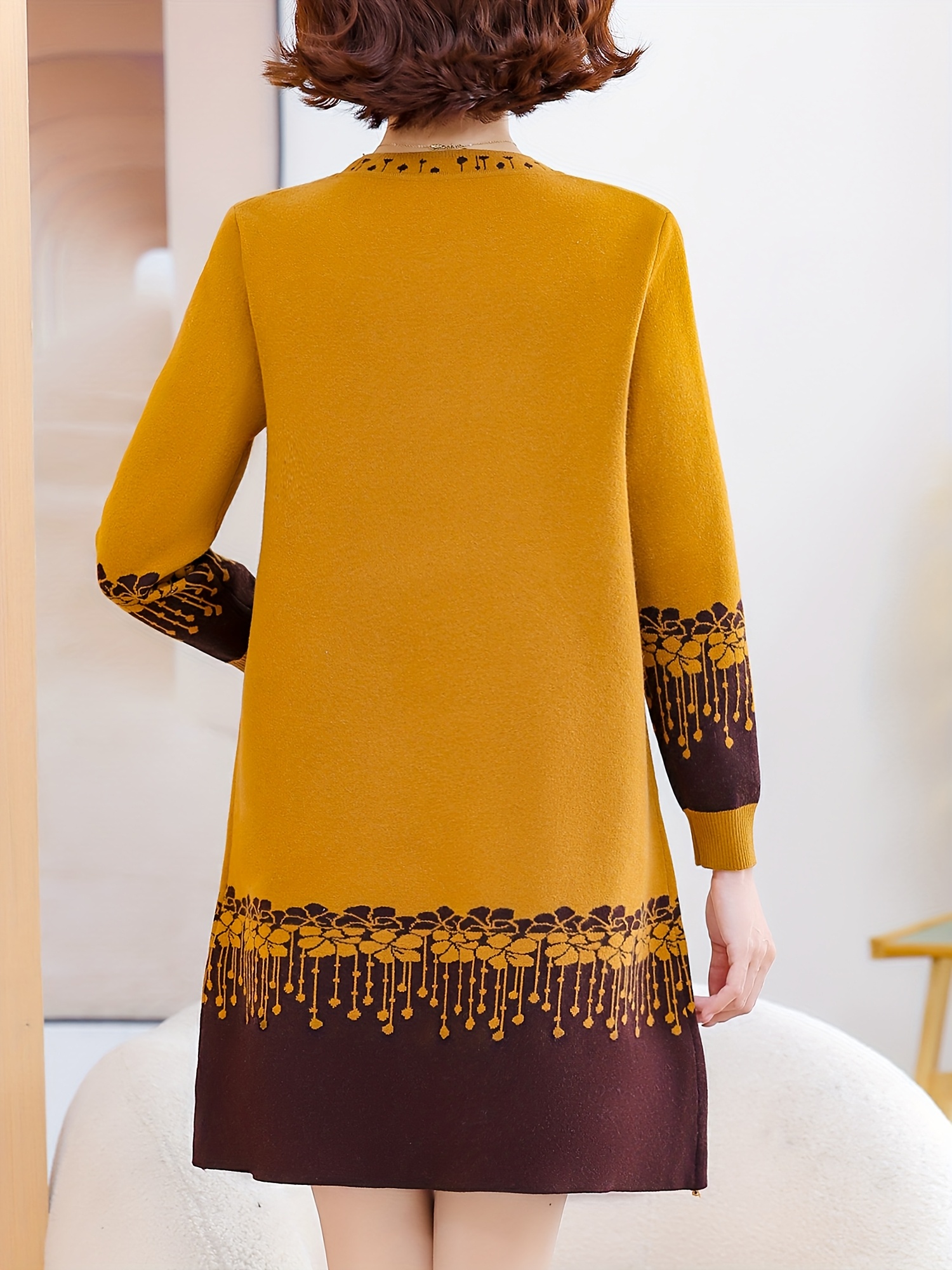 birthday sweater dress 1950s Metallic Striped Knit Sweater Dress main image 0