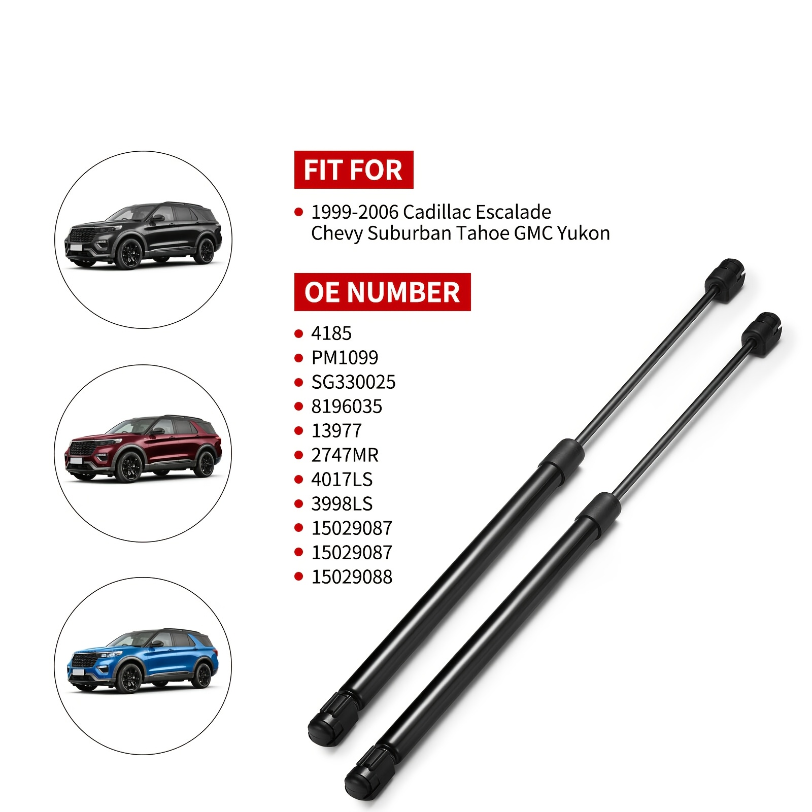 TEMU Set Of 2 Rear Window Lift Supports For Replacement In , , For , And For Models From 1999 To 2006, Excluding The Tailgate