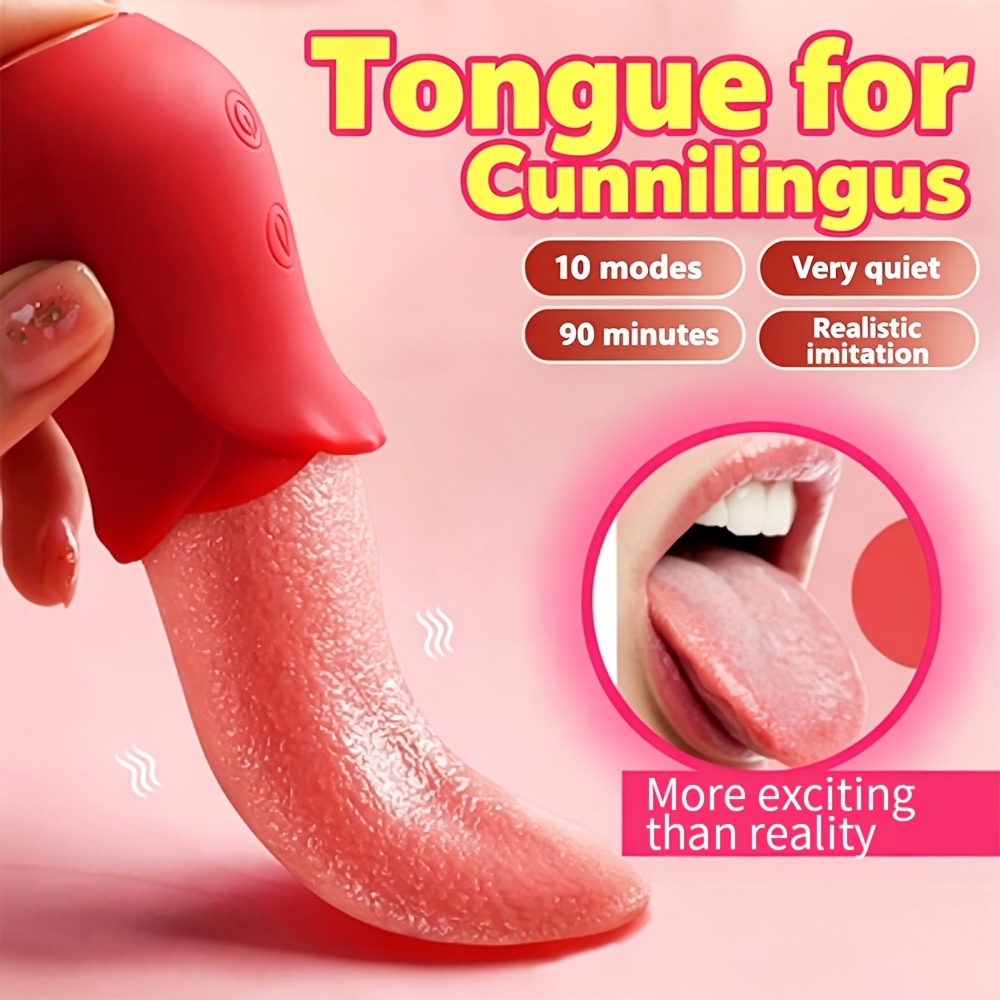 tongue licking realistic g-spot oral massager , tongue with 10 vibration g  spot stimulator nipple toys, breast adult toys for women couples - health &  household - Temu