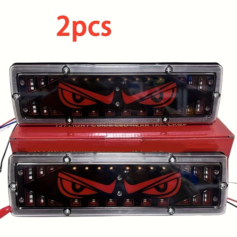 2pcs led rear lights devils eye lights dance     decorative light 12 24v   strip for truck car forklift without battery Product details 0