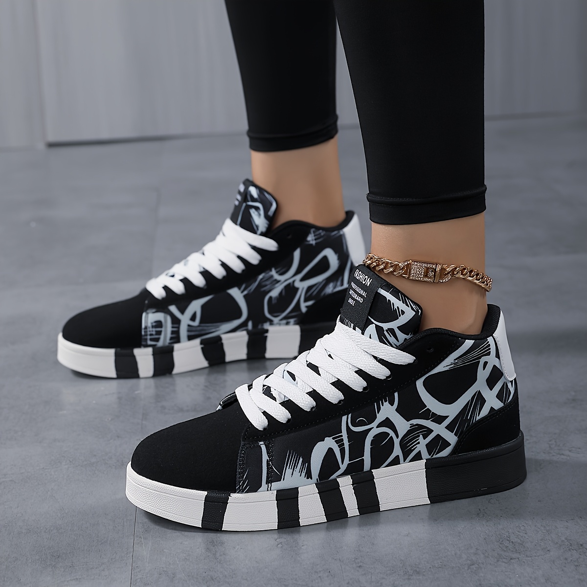 Women's High-Top Color-Block Slip-On Sneakers