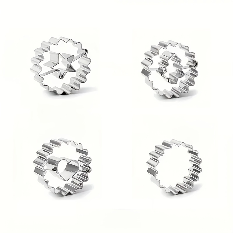 E-shop [4er Set Ausstechformen Aus Edelstahl] 4er Set Ausstechformen Aus Edelstahl - Vielseitige Plätzchenformen Für Weihnachten, Ostern, Chanukka,