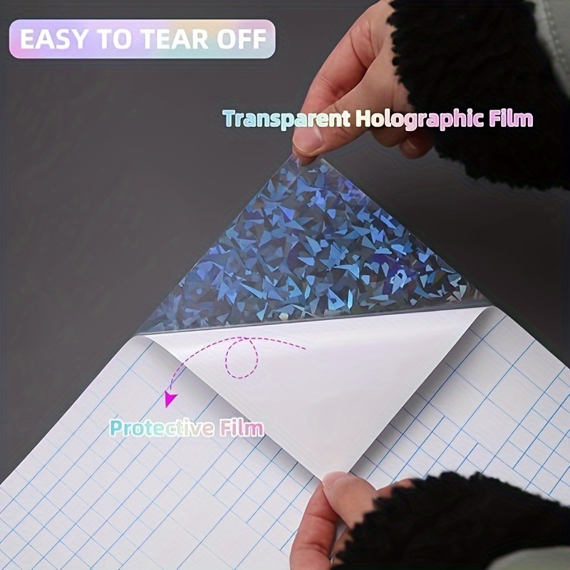 

Size A4(8.3×11.7 Inch) 50 Sheets Cold Laminated Film Holographic Adhesive Vinyl For Stickers