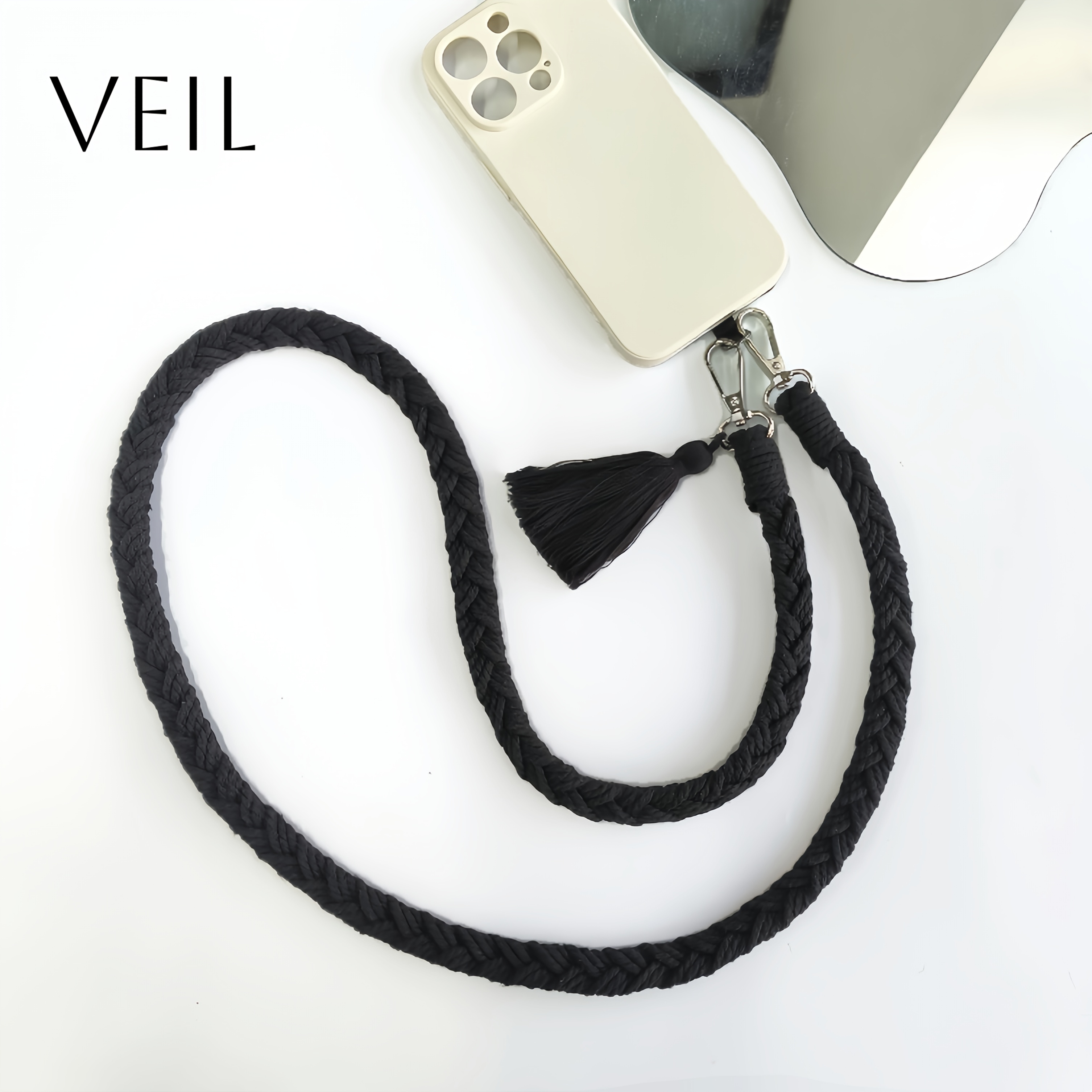 TEMU A Easy Long Tassel Handmade Woven Crossbody Phone Strap, A Versatile Accessory For Bags And Speakers, An Anti-loss Strap, Perfect As A Gift For