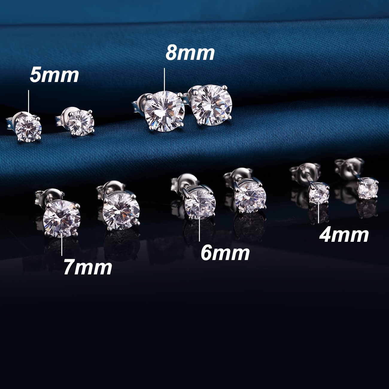     1 4 carat moissanite four prong earrings 925 sterling silver   vvs1 round cut earrings fine jewelry gifts for men and women couple gifts mothers day gifts Product details 0