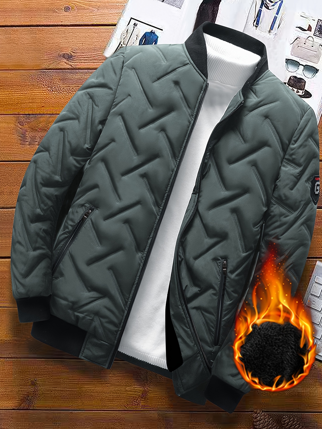 black coat men sold on Temu United States