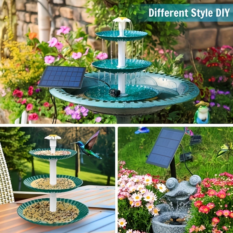 

Aisitin Solar Water Fountain, 3.5w Detachable Solar Powered Fountain Diy 3 Tiered Bird Bath Diy Solar Pumps For Garden Water Features, Bird Bath, Outdoor Bird Feeder