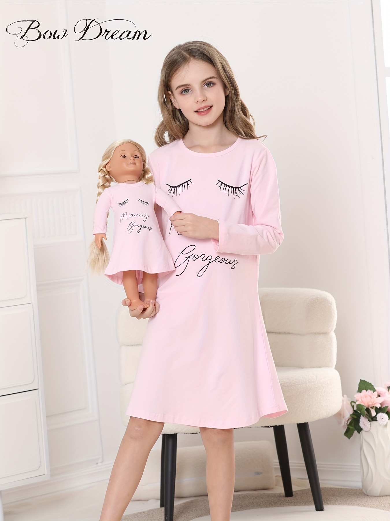 Girls Nightwear - Matching Kids Nighty, Mom Baby Night Suits