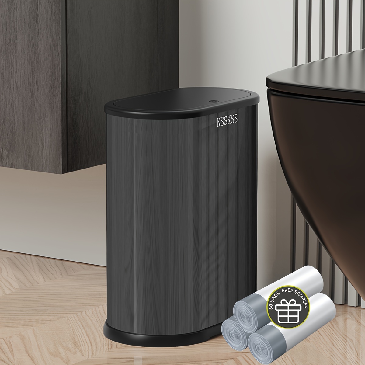 Stainless Steel Bathroom Trash Cans 1.8 Gallons Small - Temu