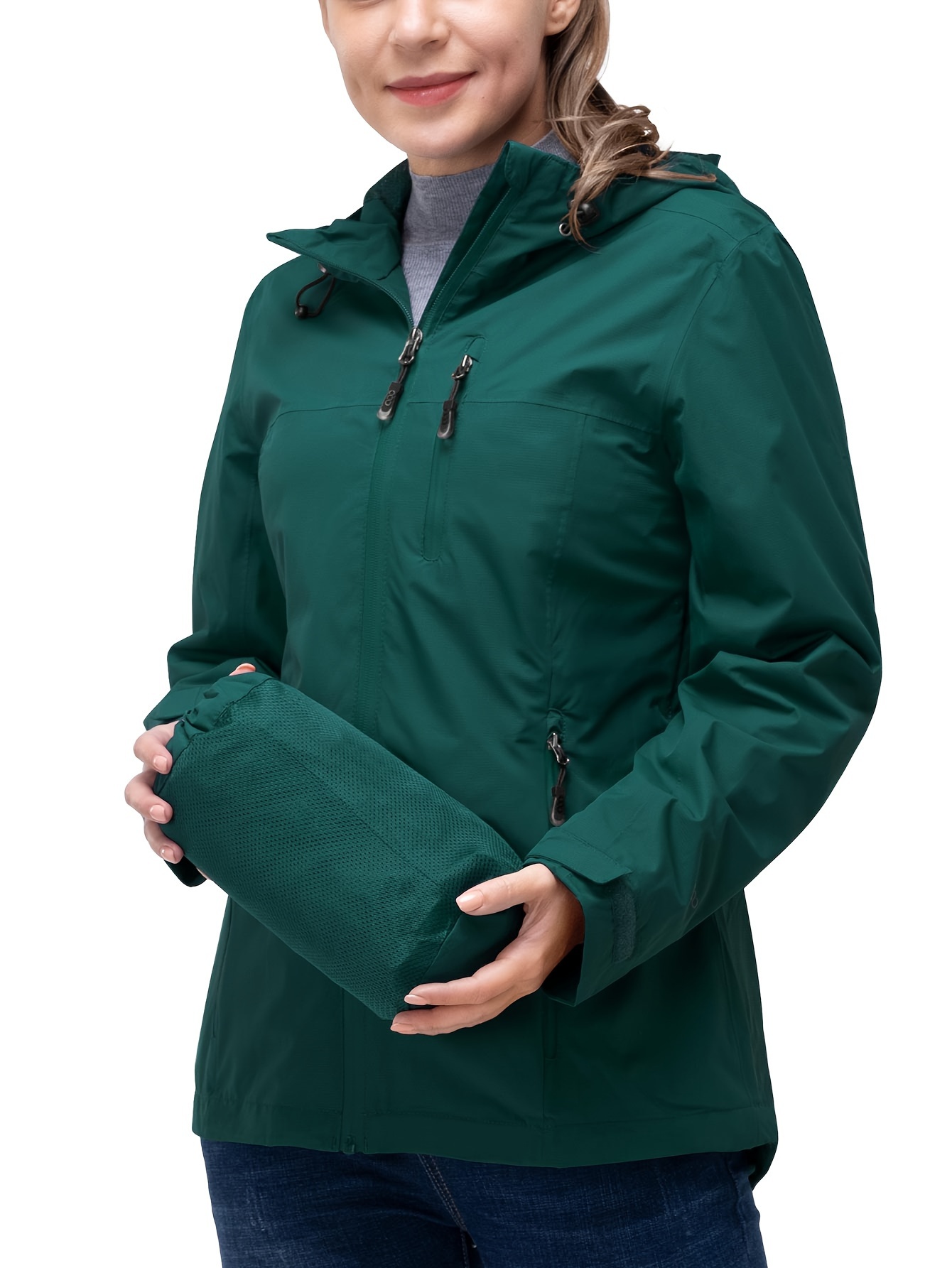 women's 33,0.0cm packable rain jacket with adjustable women's 33,0.0cm packable rain jacket with adjustable