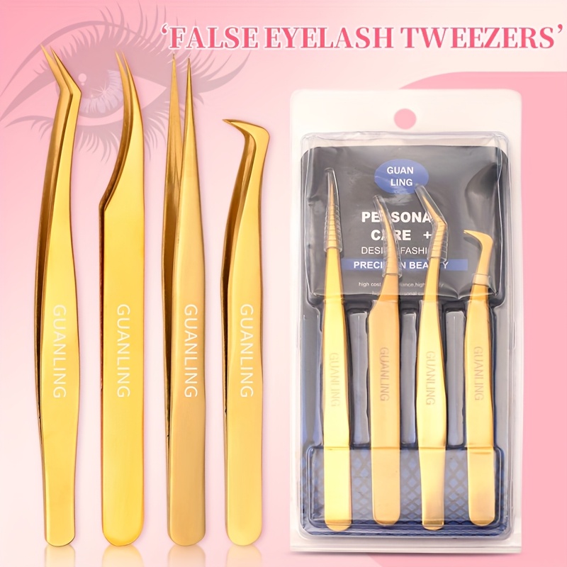 3-teiliges Wimpernzangen-Set In Roségold – Für Falsche Wimpern, Augenbrauen & Mehr, Aus Edelstahl