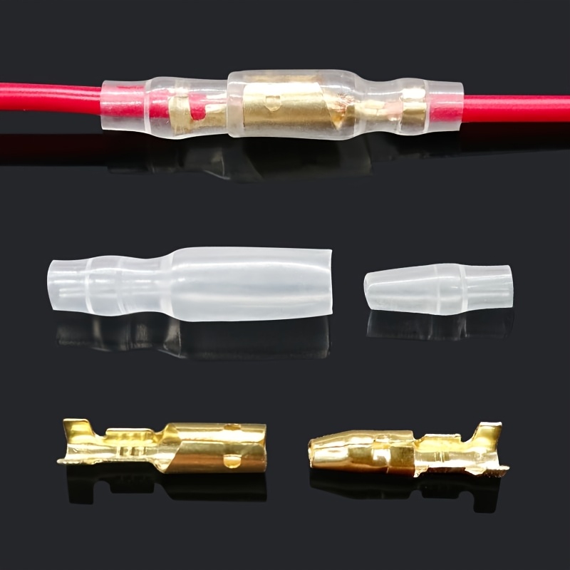 200 400pcs 4 0mm   connectors male and female   terminal connectors with insulation sleeve crimp terminal connectors automotive electrical connectors motorcycle connector kit