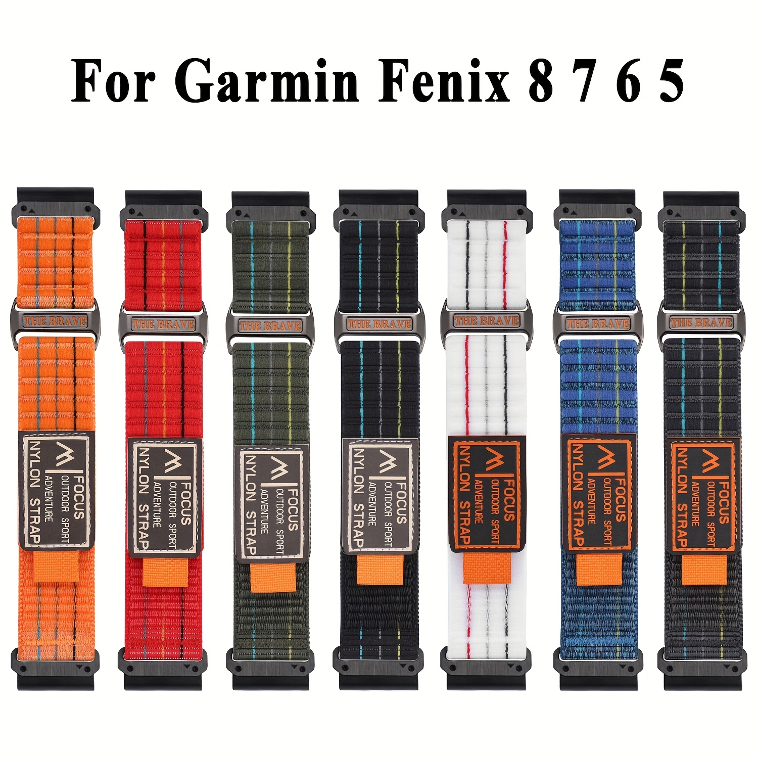 Cinturino Nylon Per Garmin Fenix 7/6/5 - 22mm Quickfit, Regolabile, Acciaio Inox, Per Epix 2 E Altri Modelli