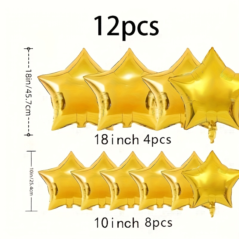 Image of 12pcs Of 18-inch (approximately 45.7 Cm) Balloons Made Of Foil And Film, Suitable For Gender Reveal, Weddings, Magic Parties, Or Engagement Party Decorations